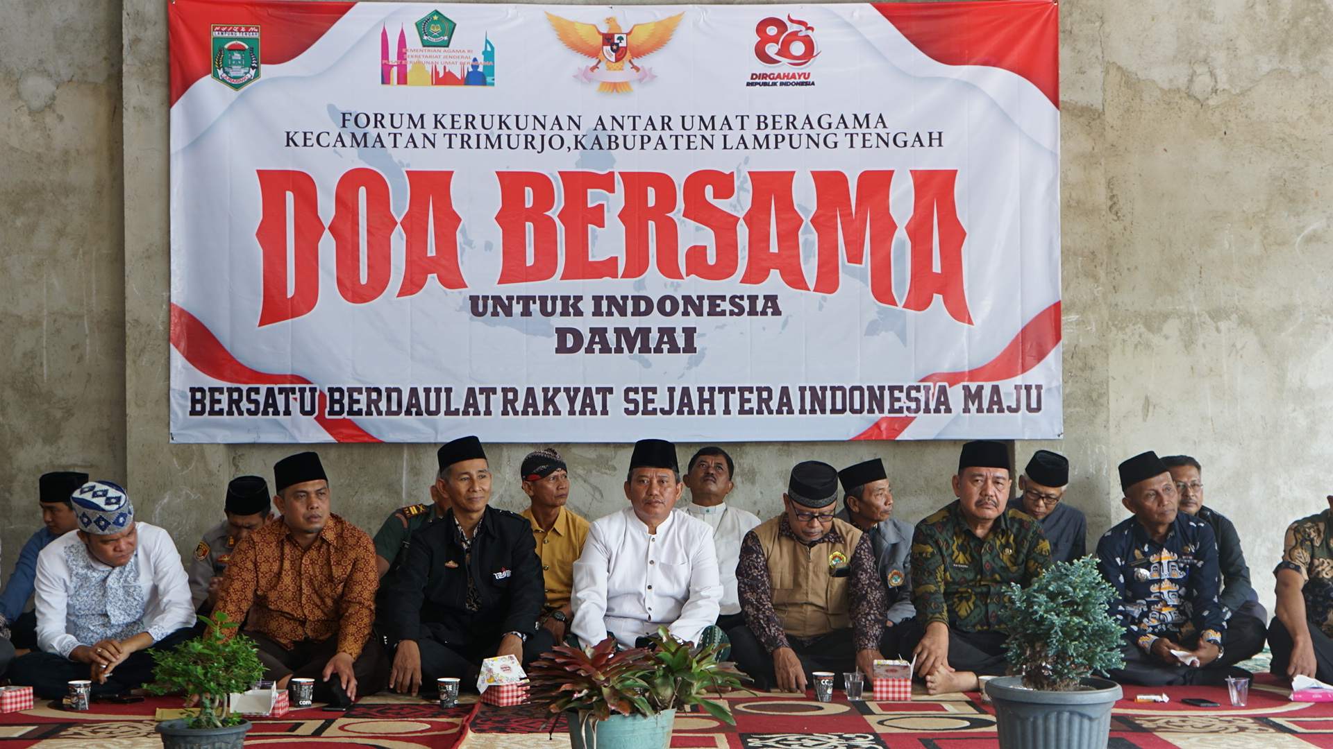 FKUB Trimurjo Gelar Doa Bersama, Teguhkan Persatuan untuk Indonesia Damai