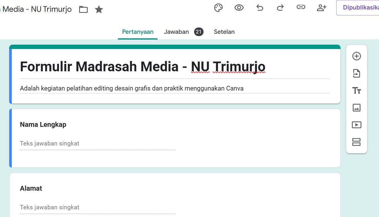 Hingga Pagi Ini Ada 57 Daftar Calon Peserta Madrasah Media NU Trimurjo