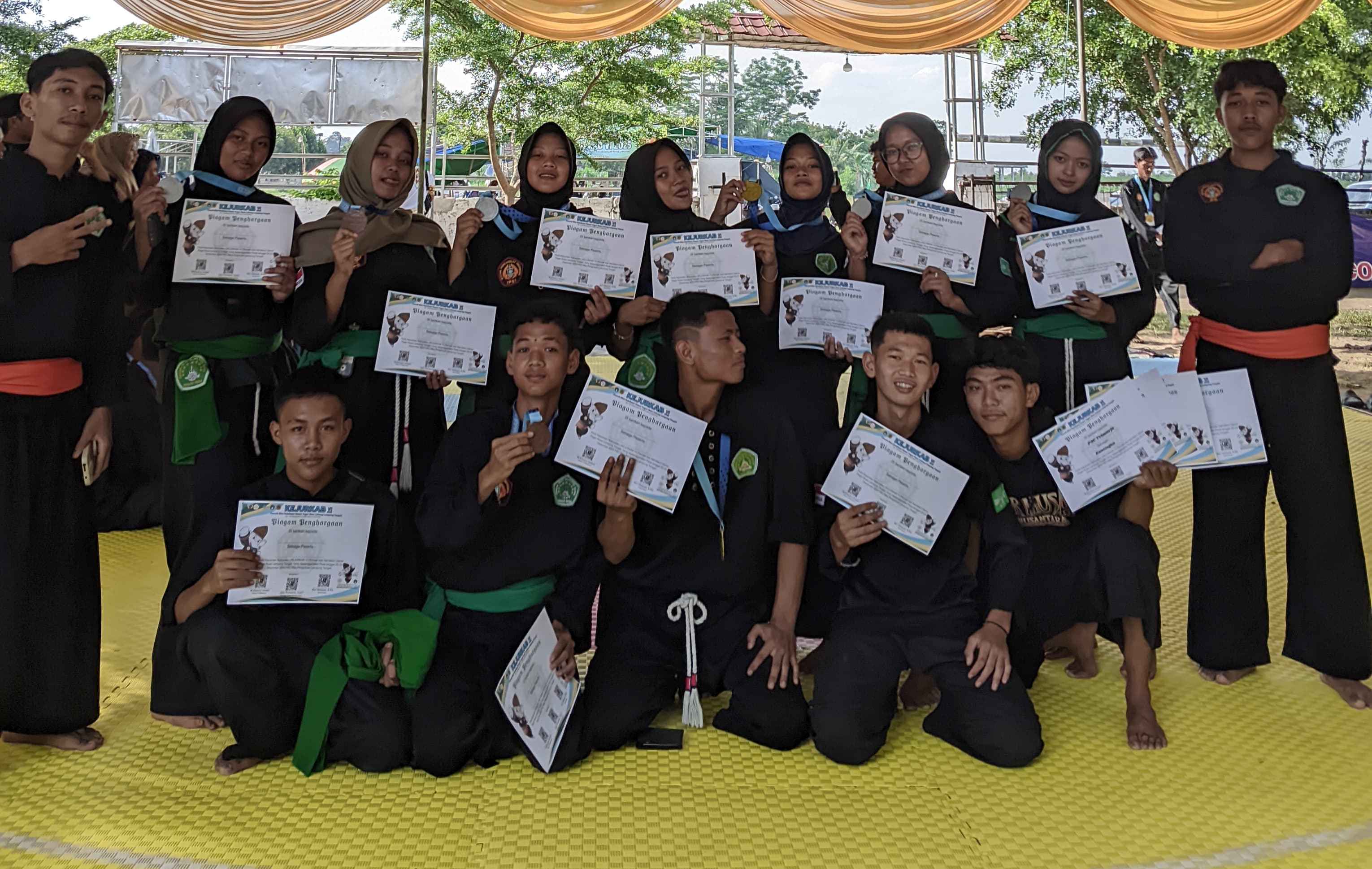 Kontingen PAC Trimurjo Borong Juara di Kejurkab VI Pagar Nusa Lampung Tengah